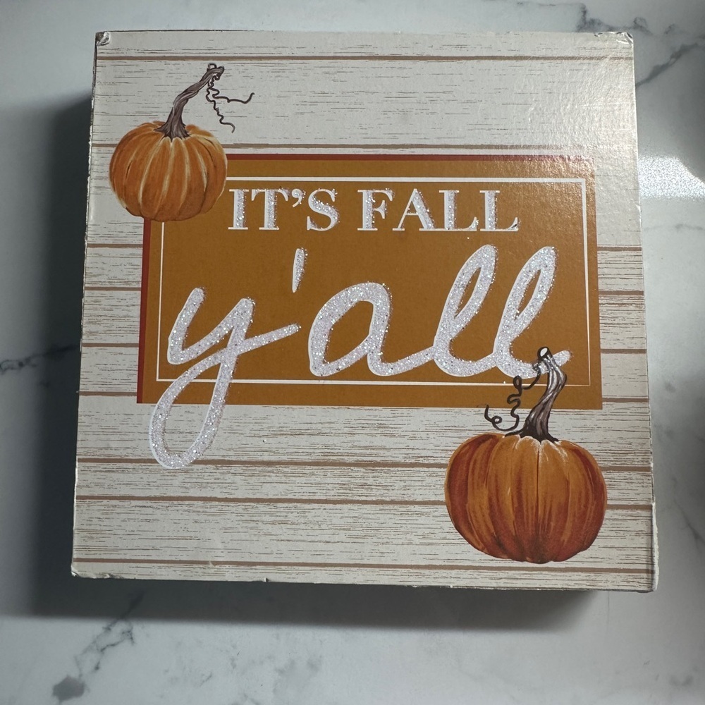It’s fall yall wooden pumpkin sign 6x6